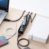 【アウトレット】USBハブ USB A×7 USB 5Gbps セルフパワータイプ ACアダプタ付き ブラック
