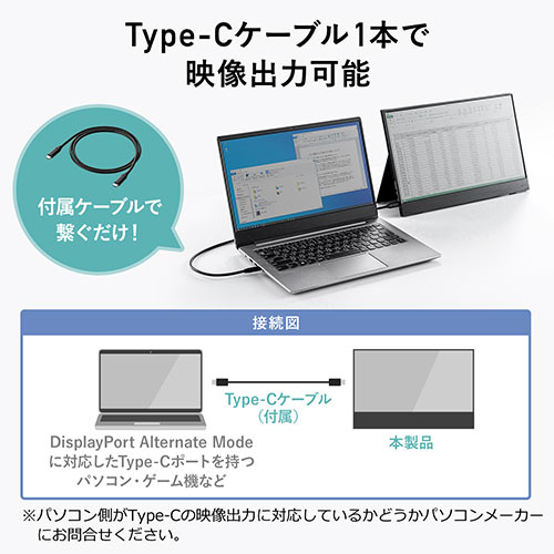 400-LCD002 レビュー / モバイルモニター 15.6インチ フルHD USB