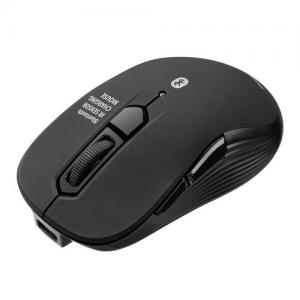 小型Bluetoothマウス USB-C充電式 戻る/進む 5ボタン 静音ボタン ラバーコーティング ブラック