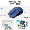小型ワイヤレスマウス 2.4GHzレシーバー USB-C充電式 戻る/進む 5ボタン 静音 無線 ラバーコーティング ブラック