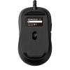小型有線マウス USB A接続 戻る/進む 5ボタン 静音 カウント切替え ラバーコーティング レッド