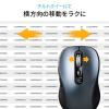 チルト&高速スクロール Bluetoothマウス 専用レシーバー接続 静音ボタン ガンメタリック