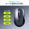 チルト&高速スクロール Bluetoothマウス 専用レシーバー接続 静音ボタン ガンメタリック