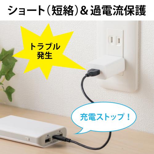 USB-ACアダプタ USB A×1 5V/2A 10W出力 PSE取得 ホワイト iPhone USB-ACアダプタ USB A×1 5V/2A 10W出力 PSE取得 ホワイト iPhone