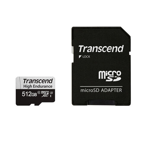 高耐久 microSDカード 512GB Class10 UHS-I U3 高耐久 SDカード変換アダプタ付き Transcend製