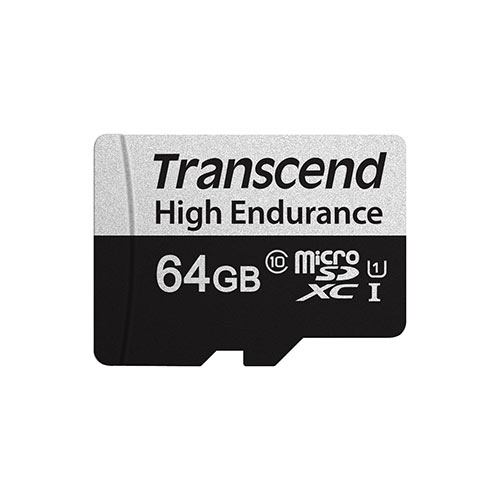 高耐久 microSDカード 64GB Class10 UHS-I U1 SDカード変換アダプタ付 Transcend製