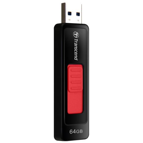 USBメモリ 64GB USB3.1 Gen1 ブラック スライドコネクタ JetFlash760 Transcend製