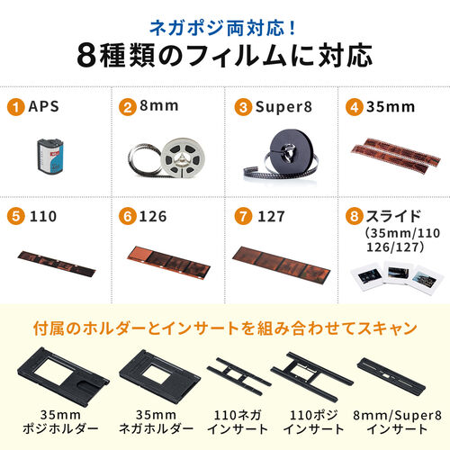 400-SCN066 レビュー / フィルムスキャナー APSフィルム対応 高画質