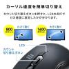 【アウトレット】静音ワイヤレスマウス 5ボタン DPI切替 ラバーコーティング ブルー