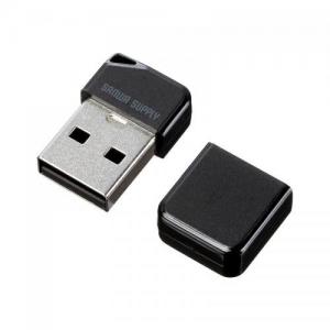 超小型USBメモリ 8GB USB2.0 USB Aコネクタ キャップ式 ストラップホール付き ブラック