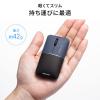 【アウトレット】薄型モバイルマウス SLIMO Bluetooth 2.4GHzワイヤレス 静音ボタン USB充電式 ブラック