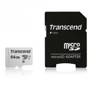 microSDXCカード 64GB Class10 UHS-I U1 SDカード変換アダプタ付き Nintendo Switch 動作確認済　Transcend製