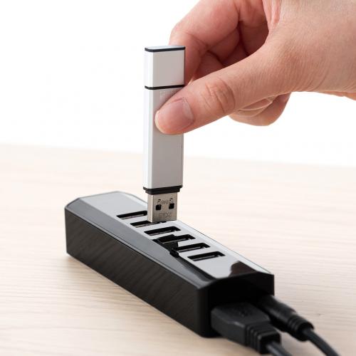 USB3.1/3.0ハブ セルフパワー・バスパワー対応 ACアダプタ付き 7