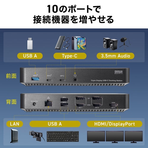 iDsonix ドッキングステーション ドック HDMI Displayport Amazon | USB C ドッキング ステーション、iDsonix 12 in 1 トリプル