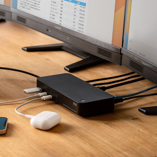 よ*ー様 【ドッキングステーション】3モニター トリプルディスプレイ Win M Amazon | USB Cドッキングステーション 3モニター Mac M1/M2/M3