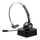 Bluetoothヘッドセット モノラル/片耳 充電台付 スタンド付属 Zoom/Meet Now/Microsoft Teams対応