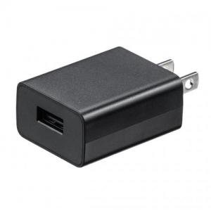 【アウトレット】USB-ACアダプタ USB A×1 5V/1A出力 ブラック PSE認証品 USB充電器