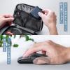 薄型マウス Bluetooth 2.4GHzワイヤレス スライドカバー開閉で電源オンオフ 5ボタンUSB-C充電式 ブルー