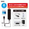 USBハブ USB3.1Gen1 USB3.0 急速充電 セルフパワー 4ポート ブラック