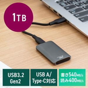 ポータブルSSD 1TB USB3.2 Gen2 USB A USB Type-C