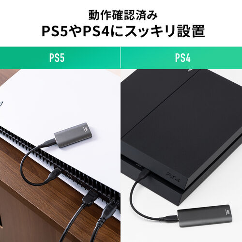 ポータブルSSD 外付け USB3.2 Gen2 1TB 小型 テレビ録画 PS5/PS4/Xbox