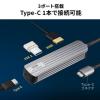 【処分特価】USBハブ HDMI出力対応 小型 ドッキングステーション アルミ素材 ケーブル長50cm