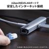 【処分特価】USBハブ HDMI出力対応 小型 ドッキングステーション LANポート USB A ×3 アルミ素材 ケーブル長50cm