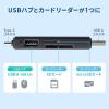 SD/microSDカードリーダー USB Type-C & USB-A両対応 直挿し USBポート付き