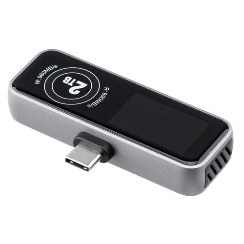 スマホ用 外付けSSD 2TB USB-C USB 3.2 Gen2 冷却ファン内蔵 液晶画面