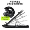 【アウトレット】ノートパソコンスタンド 折りたたみ 高さ変更 角度調整対応 360度回転 姿勢改善 スマホスタンド内蔵