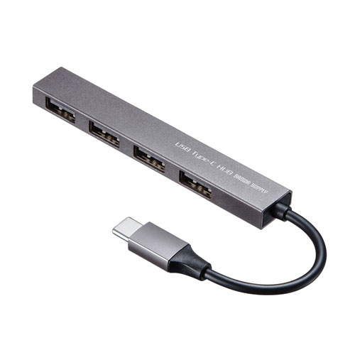 【アウトレット】USB Type-C USB2.0　4ポート スリムハブ