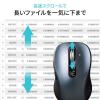 【アウトレット】チルト&高速スクロール Bluetoothマウス 専用レシーバー接続 静音ボタン ホワイト