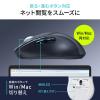 【アウトレット】チルト&高速スクロール Bluetoothマウス 専用レシーバー接続 静音ボタン ホワイト