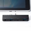 【アウトレット】Surface Go/Go 2/Go 3専用 USBハブ USB Type-C USB Aポート×2ポート USB3.1 Gen1 3.5mmジャック ブラック