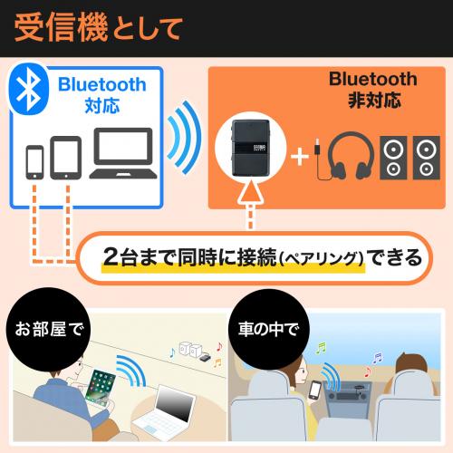 Bluetoothオーディオレシーバー トランスミッター 2台同時接続 Apt X Low Latency対応 低遅延 メモリダイレクト