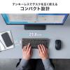 ワイヤレスキーボード テンキーレス Bluetooth&2.4GHzレシーバー 日本語配列 マルチペアリング 充電式 パンタグラフ式 ブラック