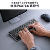 ワイヤレスキーボード テンキーレス Bluetooth&2.4GHzレシーバー 日本語配列 マルチペアリング 充電式 パンタグラフ式 ブラック