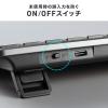 ワイヤレスキーボード テンキーレス Bluetooth&2.4GHzレシーバー 日本語配列 マルチペアリング 充電式 パンタグラフ式 ブラック