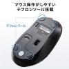 静音ワイヤレスマウス　5ボタン　DPI切替　ラバーコーティング　ブルー