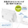【アウトレット】手元スピーカー 有線 テレビスピーカー 10W高出力 5mケーブル 繰り返し使える充電式  ホワイト