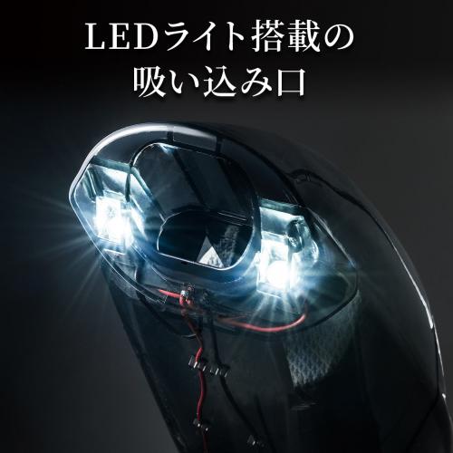 メモリダイレクト アウトレット 車用led付きハンディクリーナー クリーナー Ledライト付き 車載用 シガーソケット サイクロン式 延長ホース すき間ノズル