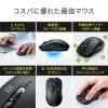 【アウトレット】ワイヤレスマウス USB TYpe-C接続 ブルーLEDセンサー 5ボタン ラバーコーティング ブラック