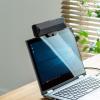【アウトレット】USBサウンドバースピーカー 6W出力 クリップ固定式 PCスピーカー ブラック