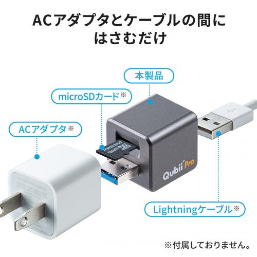 Qubii Pro キュービープロ iPhone バックアップ 写真 動画 連絡先 USB3