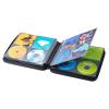 ブルーレイ CD DVDケース 大容量 208枚収納 CDジャケット収納対応 セミハード 取っ手付き ファスナータイプ ブラック