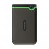 【アウトレット】耐衝撃 ポータブルHDD 2TB USB3.1 アイロングレー Transcend StoreJet 25M3  外付けHDD