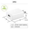 【アウトレット】USB充電器 USB A 5V/2A出力 ホワイト