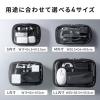 透明ガジェットポーチ Sサイズ 小物入れ クリア 縦長 トラベルポーチ