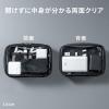 透明ガジェットポーチ Sサイズ 小物入れ クリア 縦長 トラベルポーチ