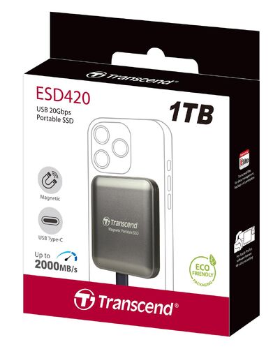 ポータブルSSD 1TB MagSafe対応 USB-C接続 USB 20Gbps 最大2000MB/s